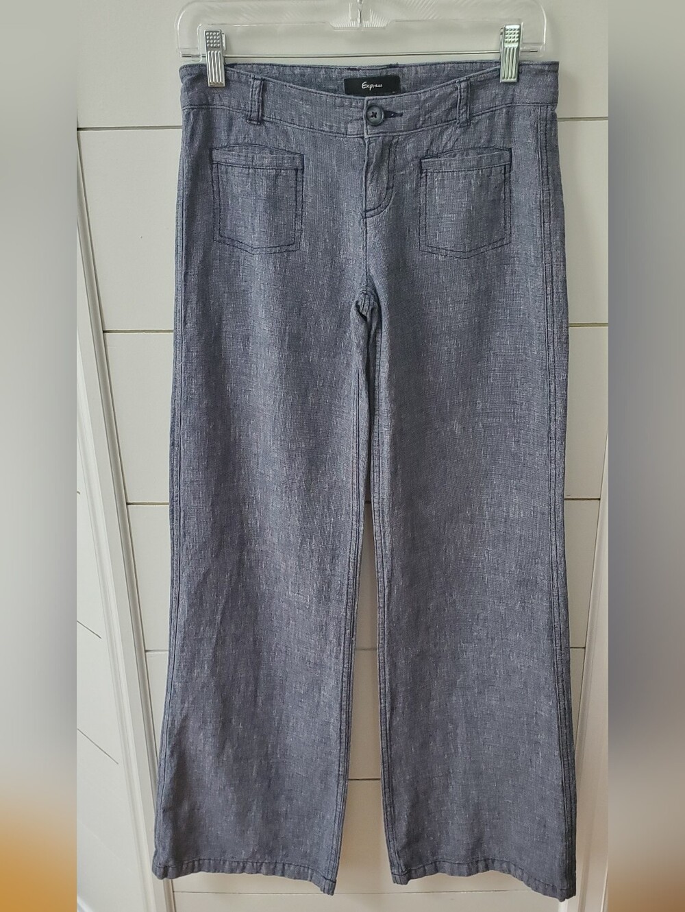 Express Women's Wide-Leg Jeans in Slate Gray